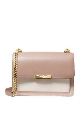 Michael Kors Large Gusset Rose Pink Leather Crossbody Bag