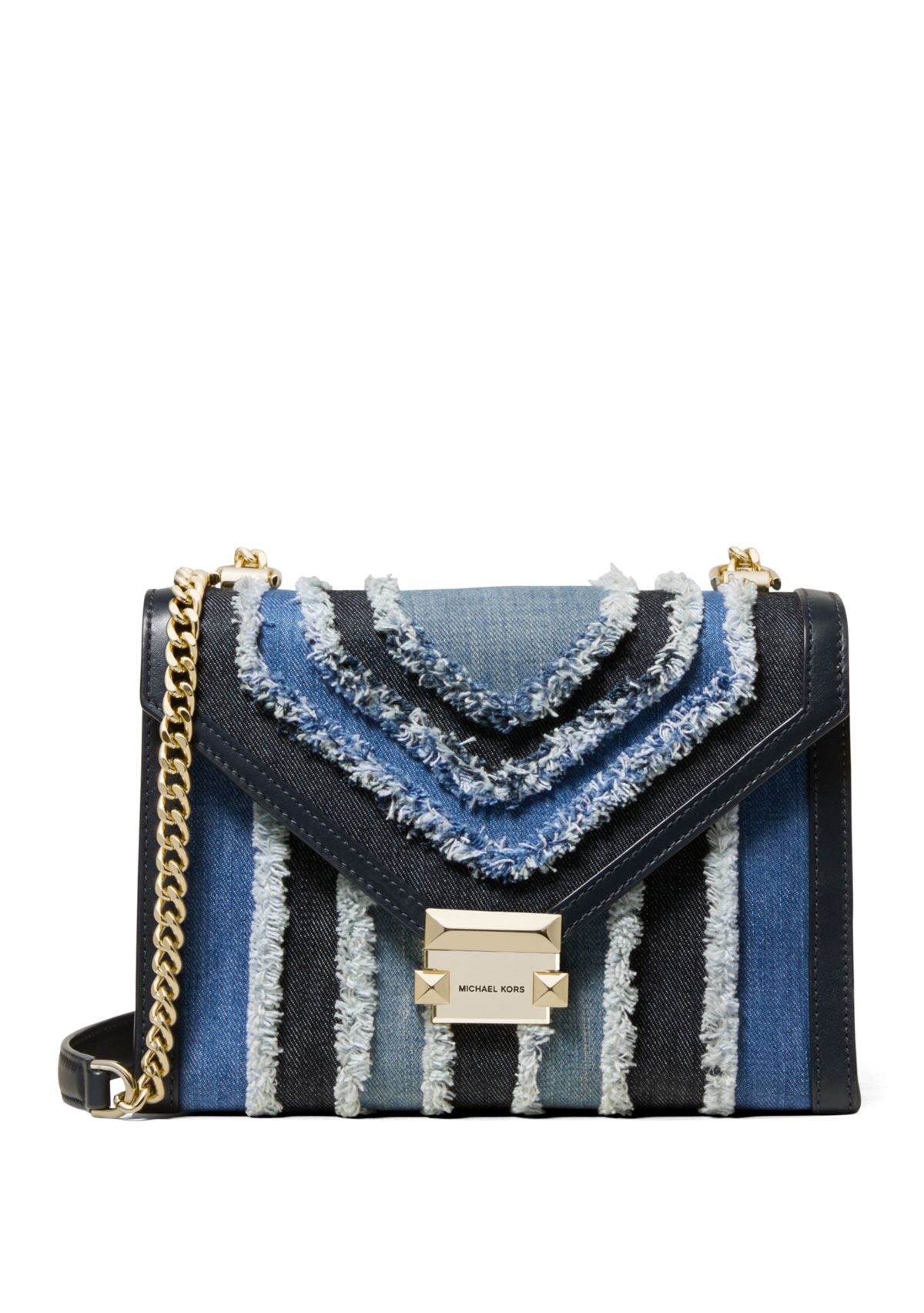 Whitney Large Denim Shoulder Bag