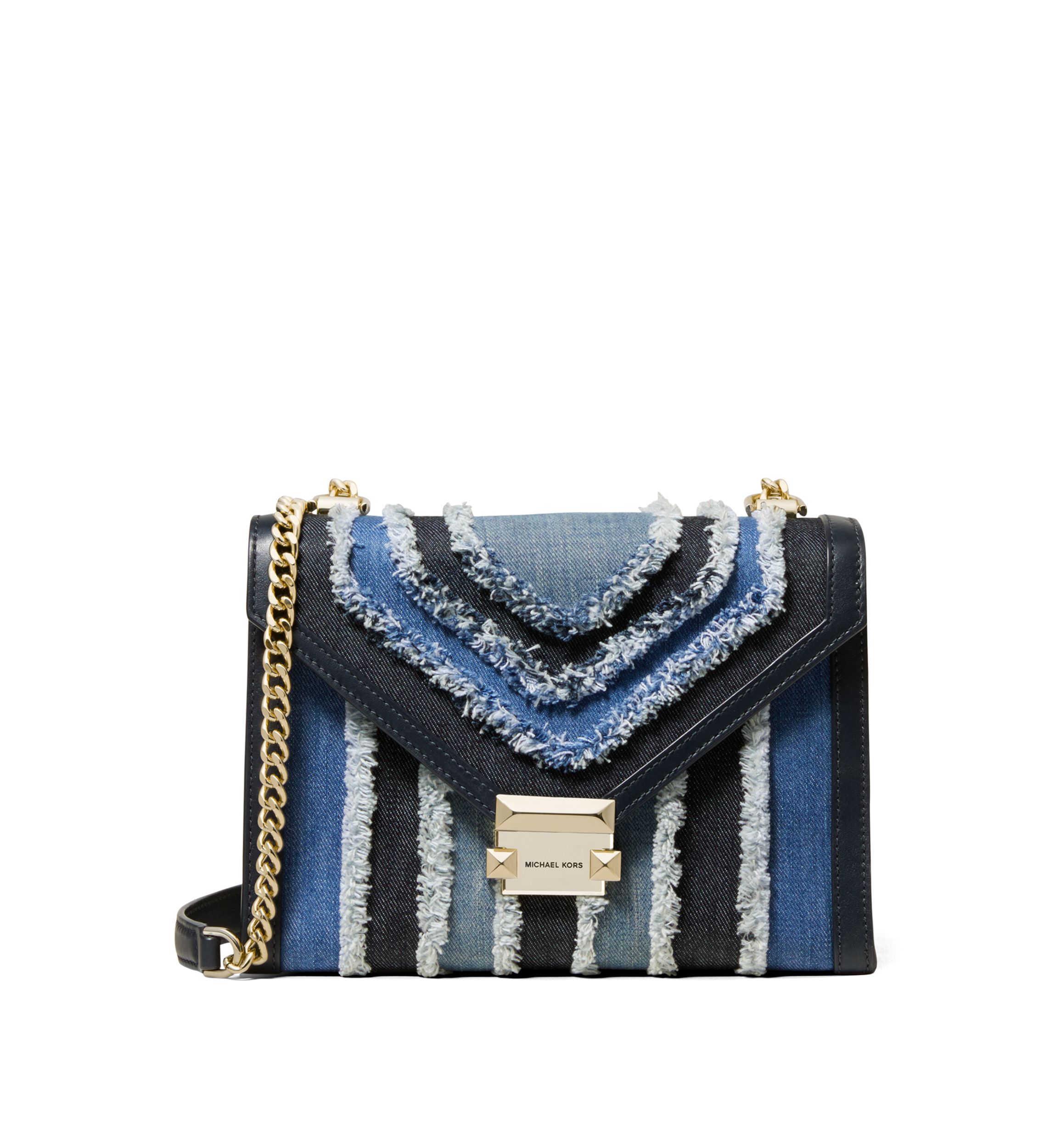 Whitney Large Denim Shoulder Bag