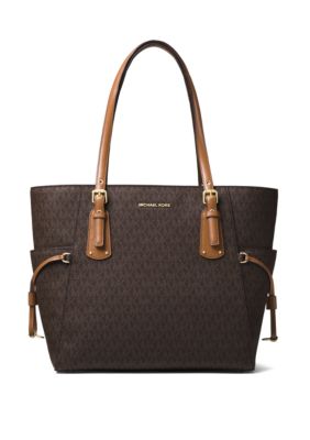 Michael Kors Voyager Large East West Pebble Leather Top Zip Tote