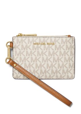 Michael Kors Jet Set Charm Large Flap Phone Wristlet Husk MK Tan Leather  New