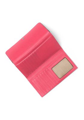 Jet Set Charm Small Logo and Leather Envelope Trifold Wallet