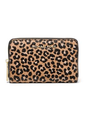 Michael Kors Jet Set Travel Medium Zip Around Card Case Wallet MK Signature  - Michael Kors wallet 