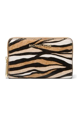 MICHAEL Michael Kors Women's Jet Set Small Zebra Card Case Wallet -  0196237159762