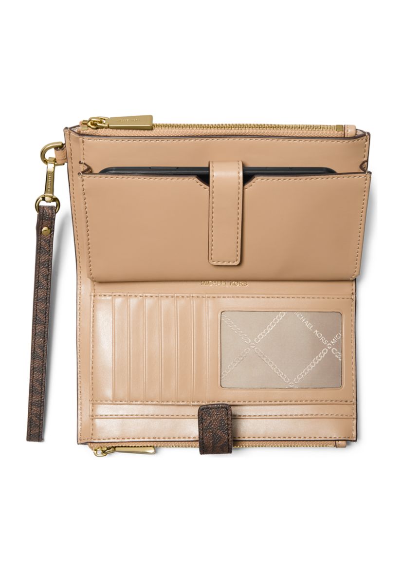 Jet Set Double Zip Wristlet 