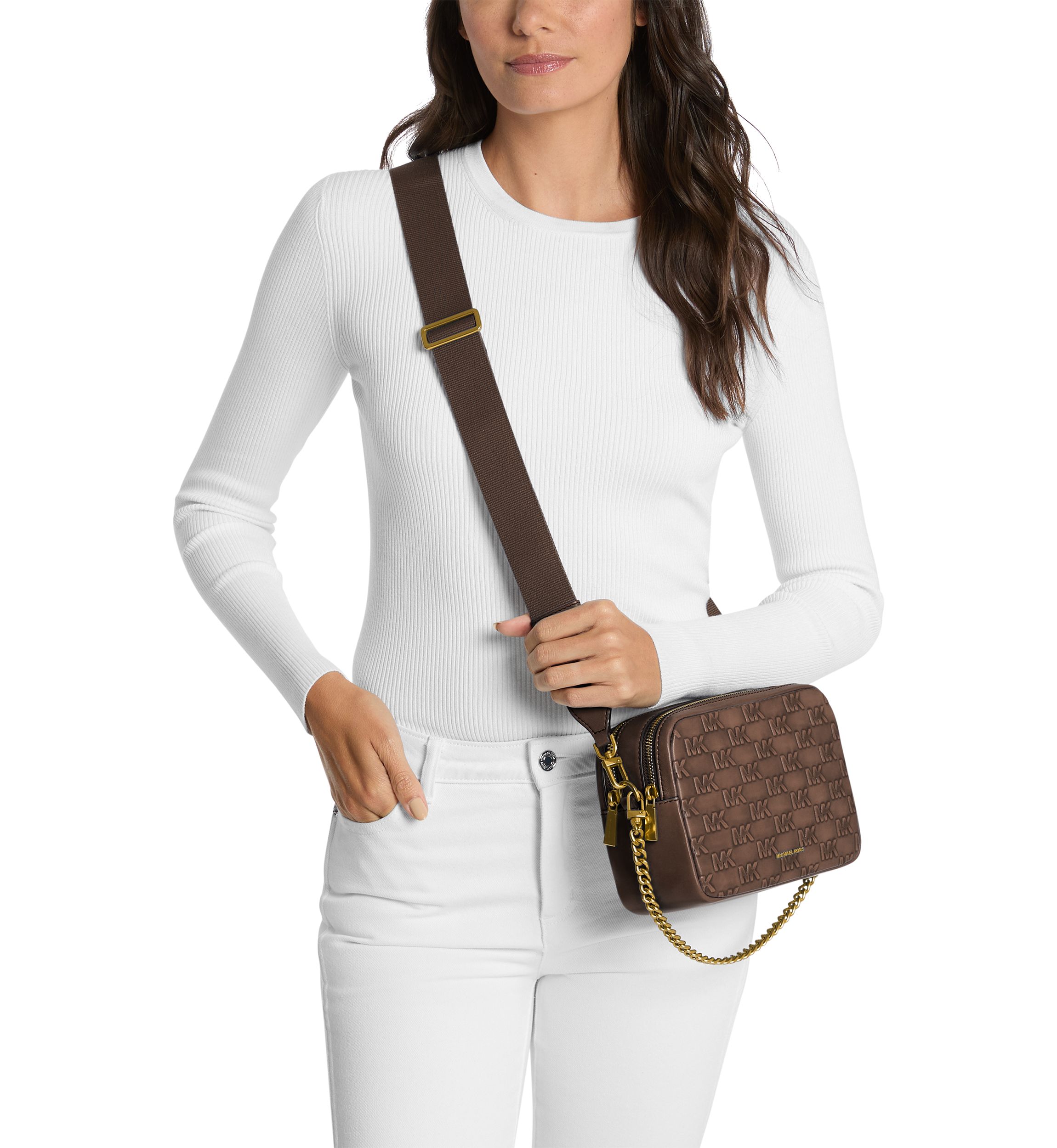 Bryant Medium Double Zip Chain Camera Crossbody
