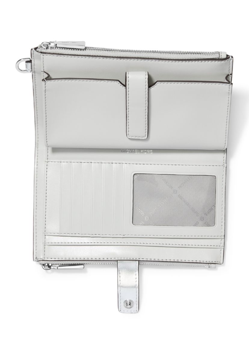 Jet Set Double Zip Wristlet 