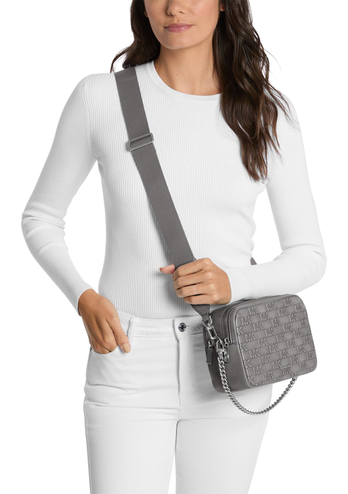Bryant Medium Double-Zip Chain Camera Crossbody