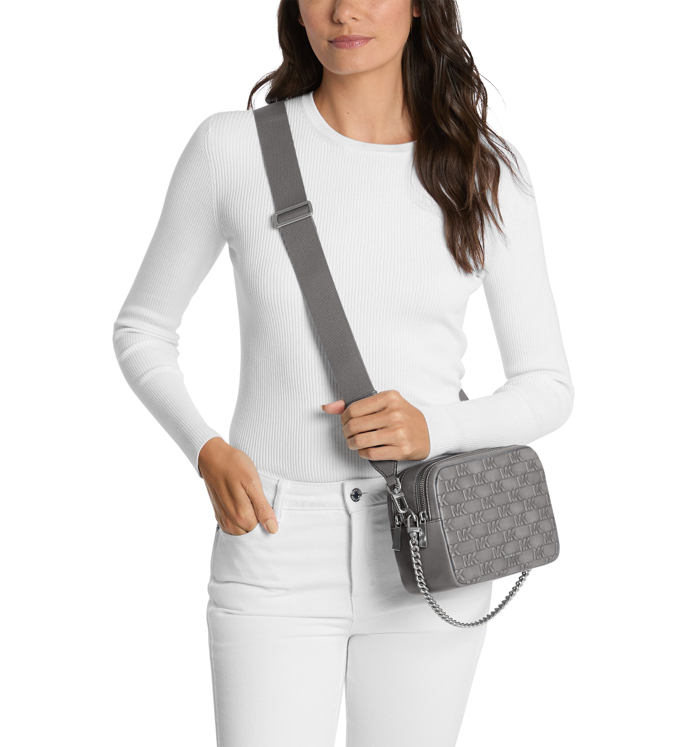 Bryant Medium Double-Zip Chain Camera Crossbody