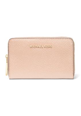MICHAEL Michael Kors Women's Jet Set Small Zip Around Card Case, Pink
