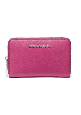Michael Kors Zip Around Phone Case Holder id Wallet Wristlet Clutch Coral  Red