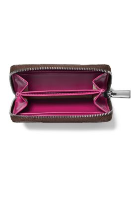 MICHAEL Michael Kors 'Jet Set Travel' Medium Zip Around Wallet in Red