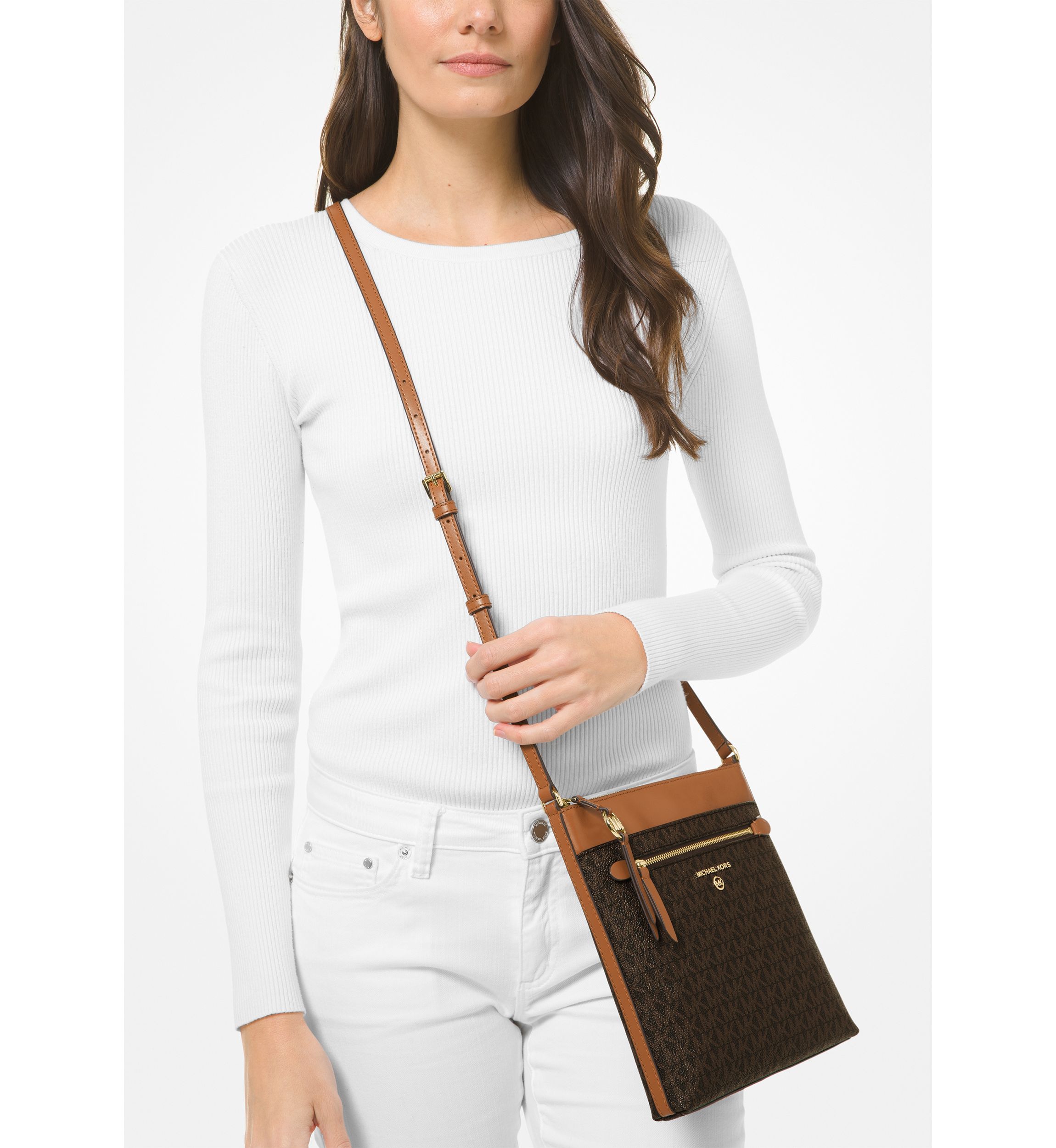Jet Set Charm Small Flat Crossbody 