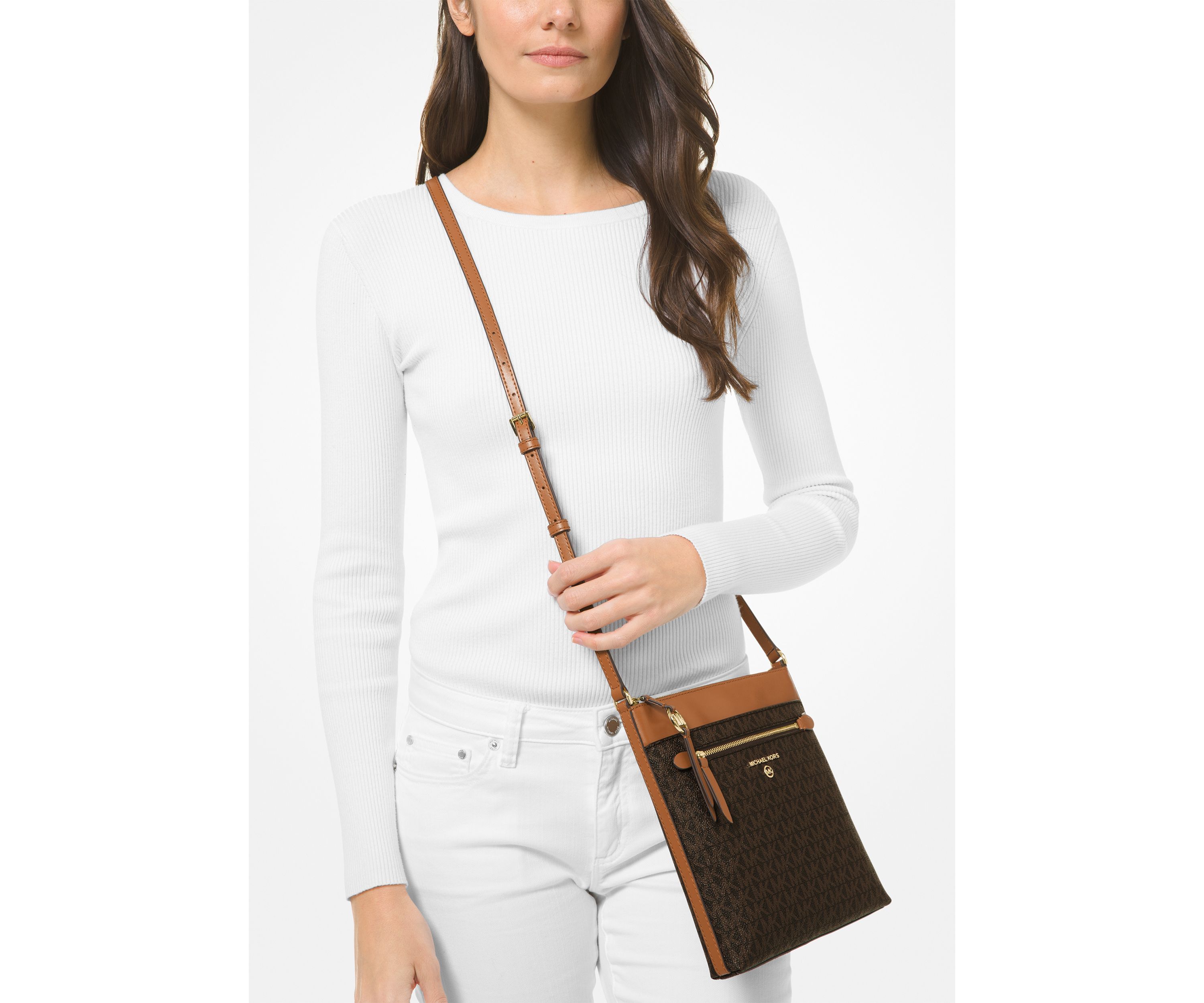 Jet Set Charm Small Flat Crossbody 