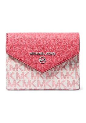 Michael Kors womens Jet Set Charm Medium Envelope Trifold wallets  Black/Gold One Size