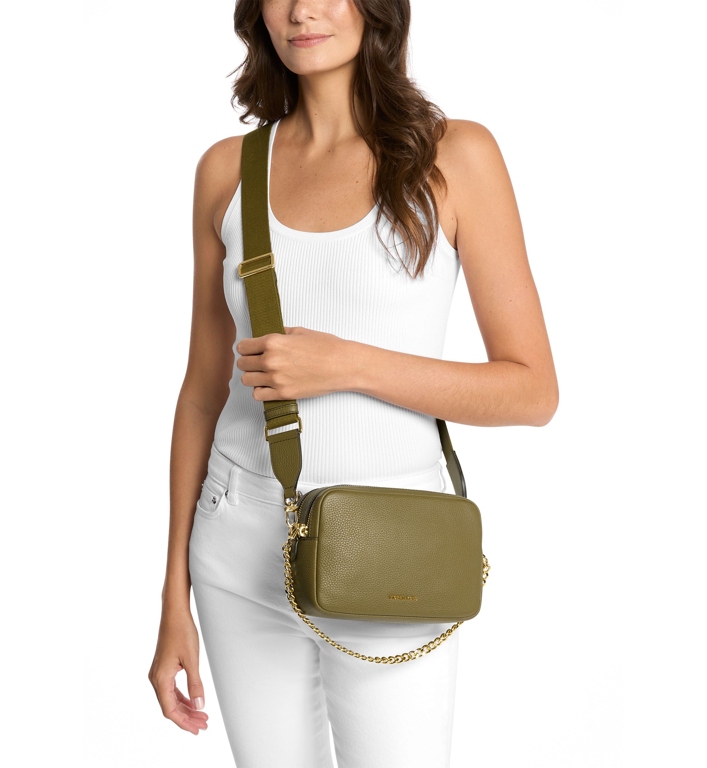 Bryant Medium Double Zip Chain Camera Crossbody 