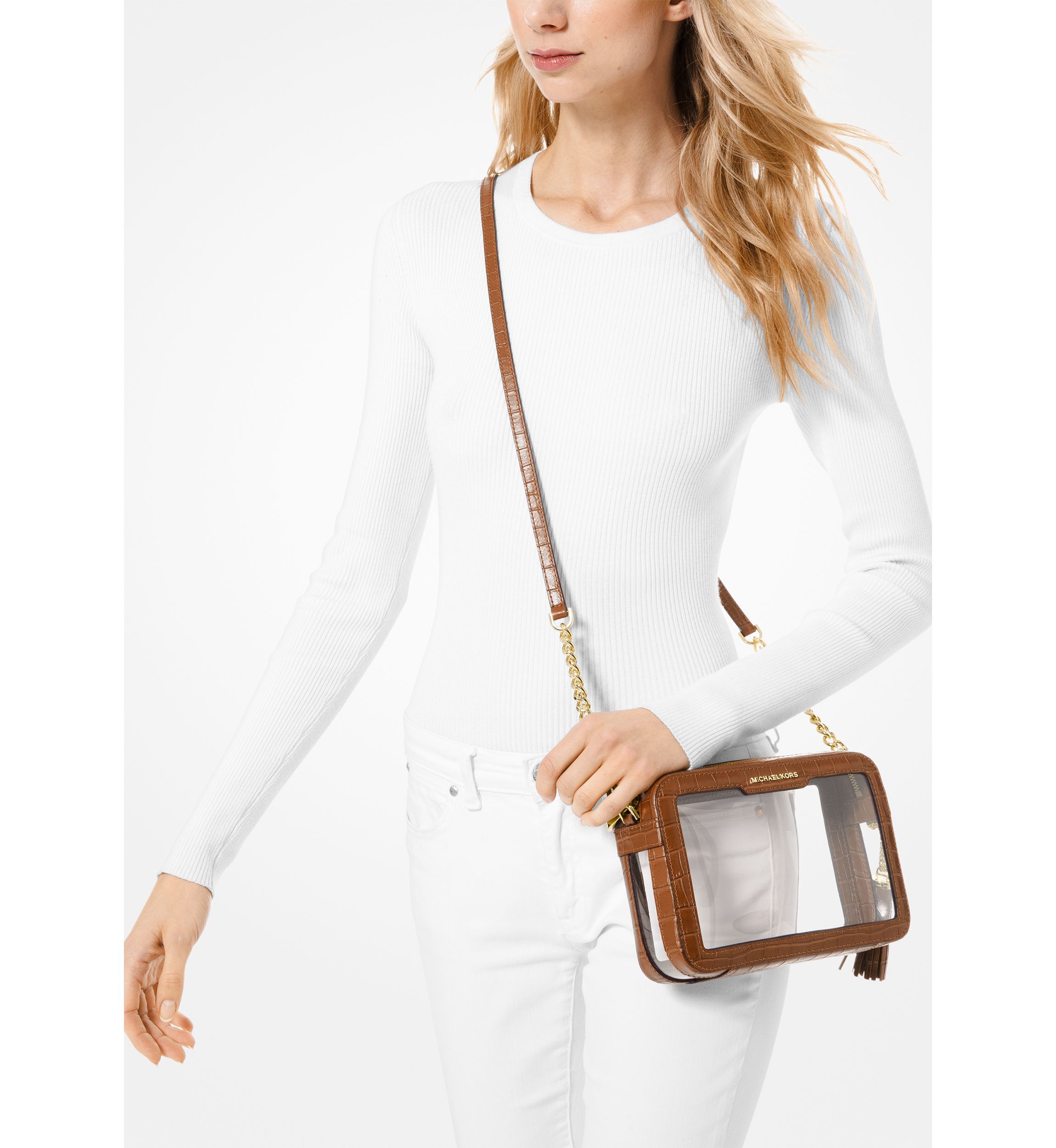 Medium Clear Camera Crossbody Bag