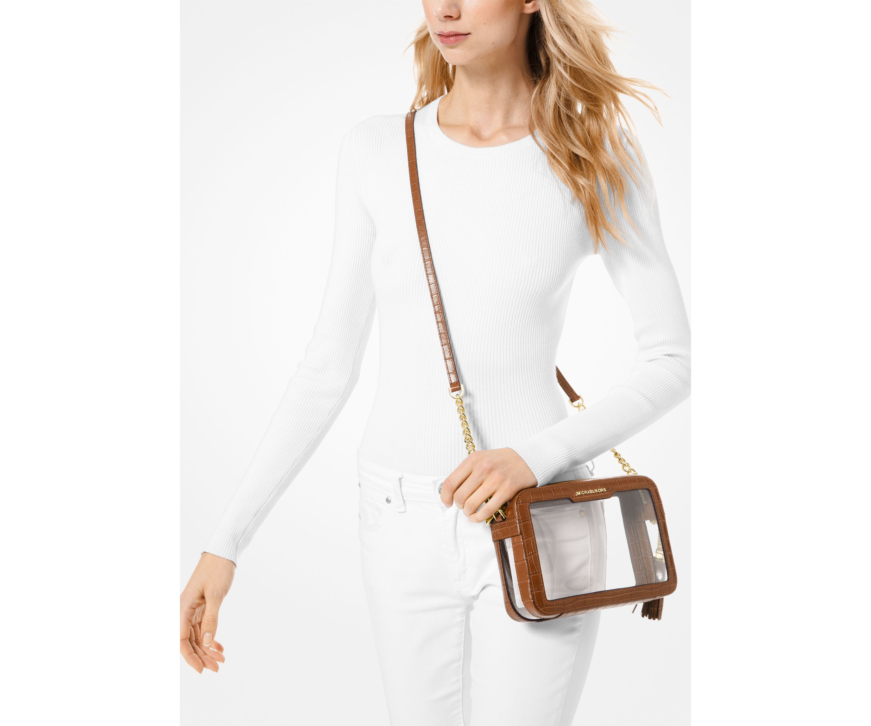 Medium Clear Camera Crossbody Bag