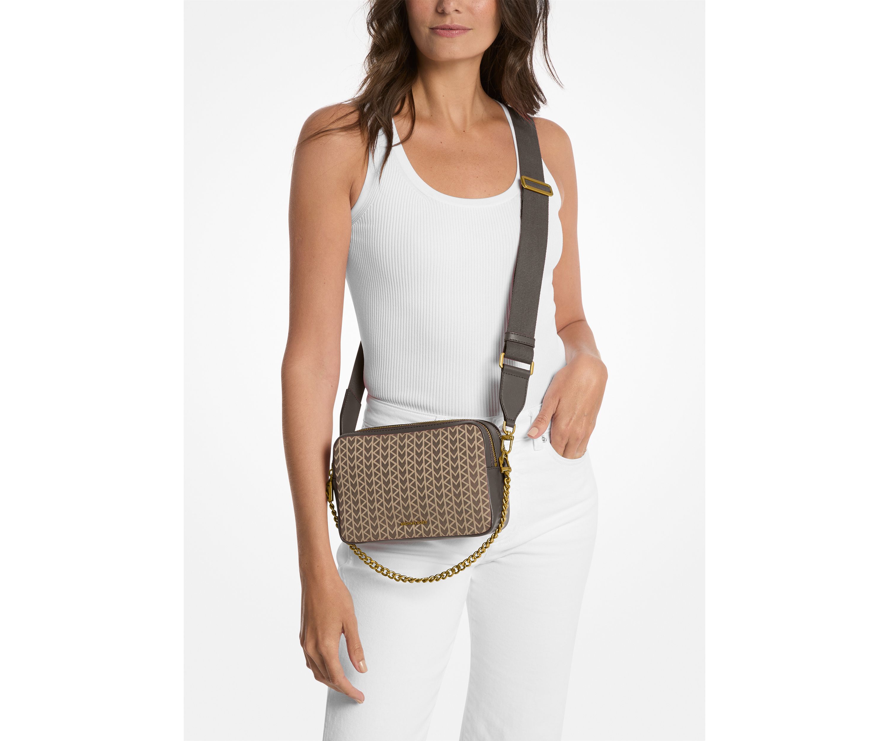 Bryant Medium Double Zip Chain Camera Crossbody