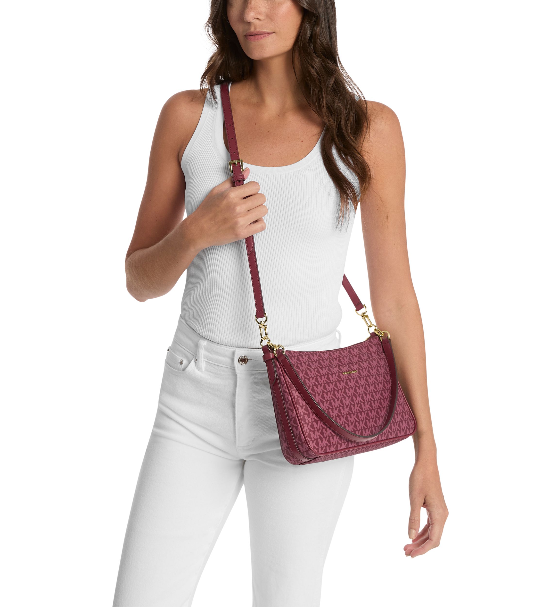 Jet Set Medium Top Zip Pochette Crossbody Bag