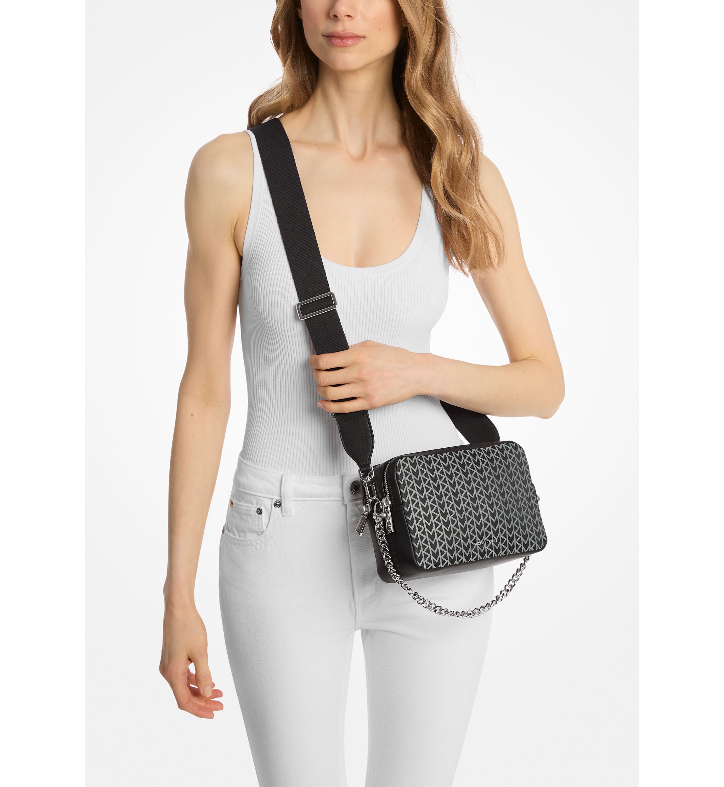 Bryant Medium Double Zip Chain Camera Crossbody