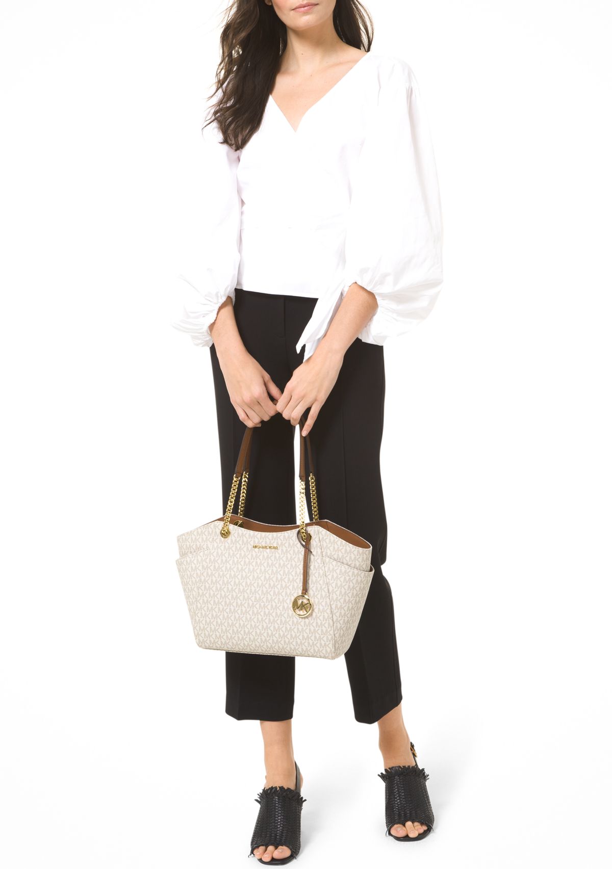 Jet Set Travel Large Chain Shoulder Tote