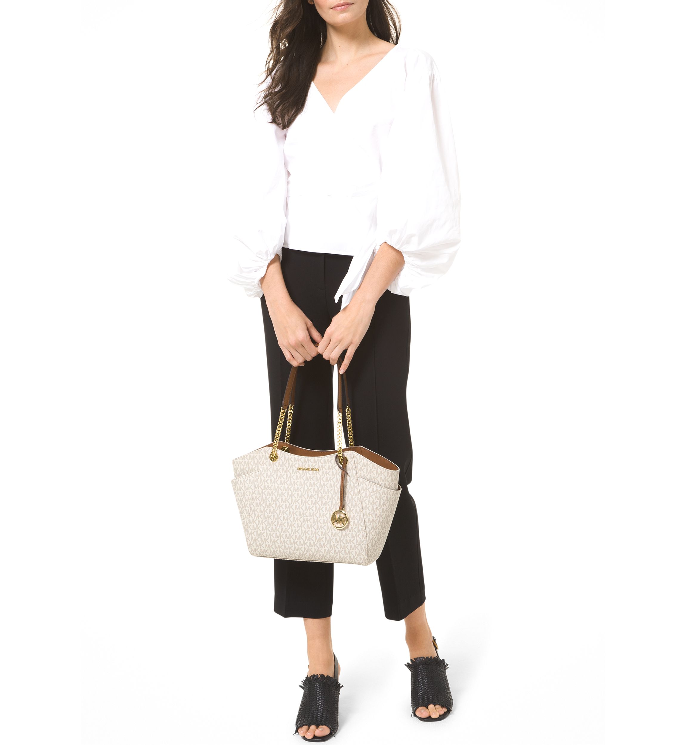 Jet Set Travel Large Chain Shoulder Tote