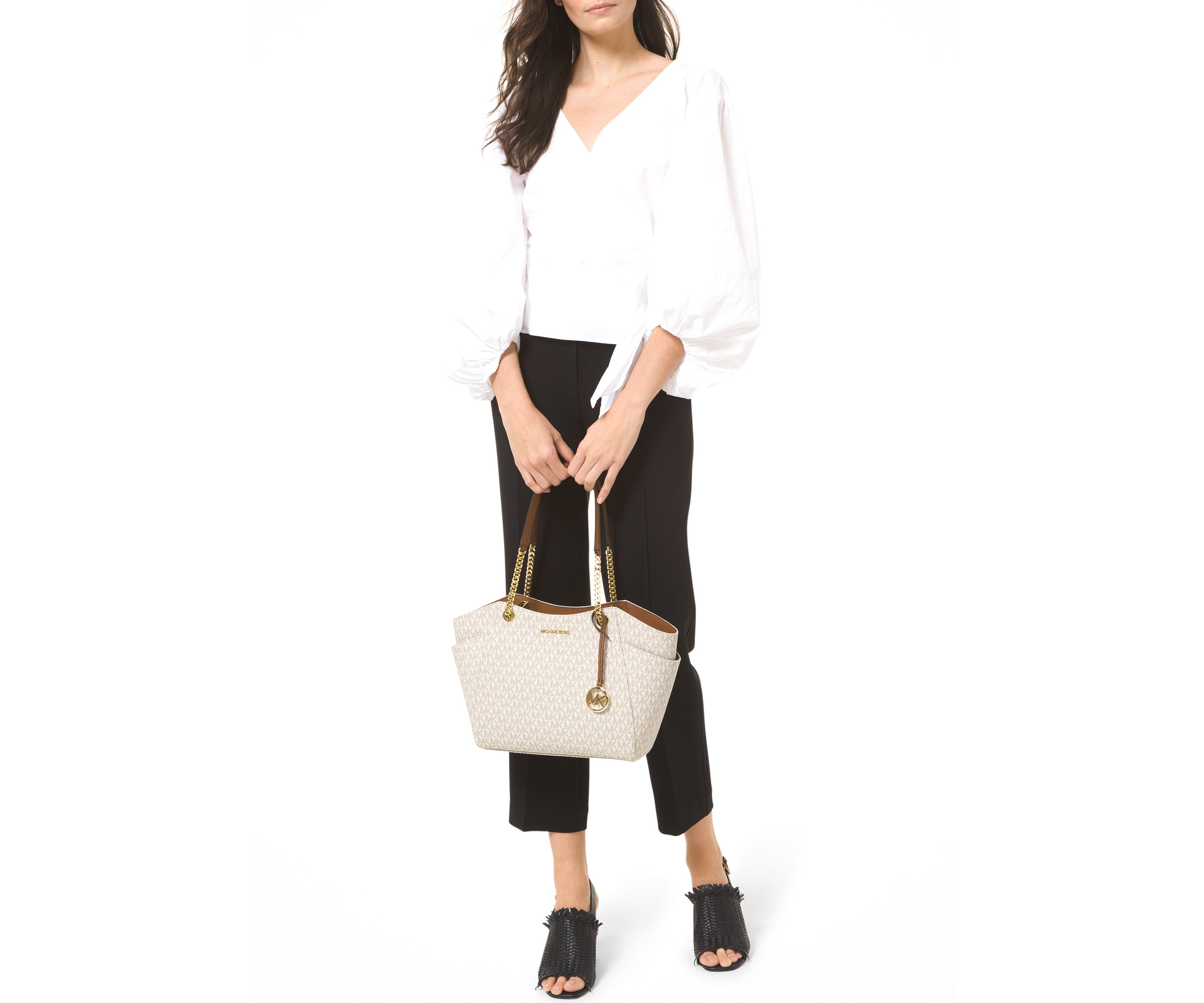 Jet Set Travel Large Chain Shoulder Tote