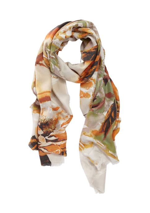 Collection XIIX Watercolor Floral Super Soft Scarf