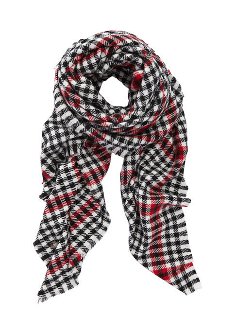Collection XIIX Houndstooth Windowpane Wrap Scarf