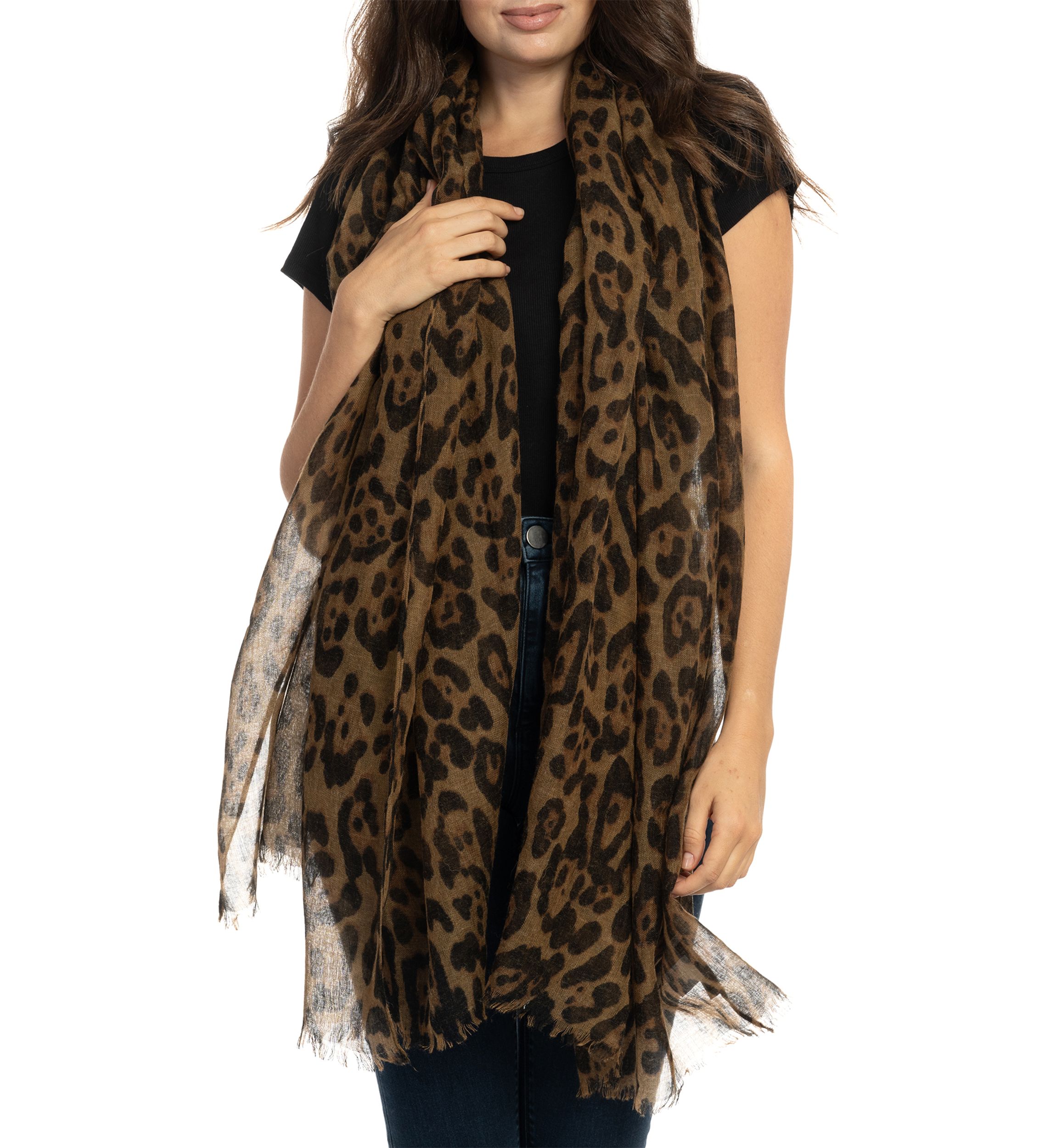 Animal Print Oblong Scarf