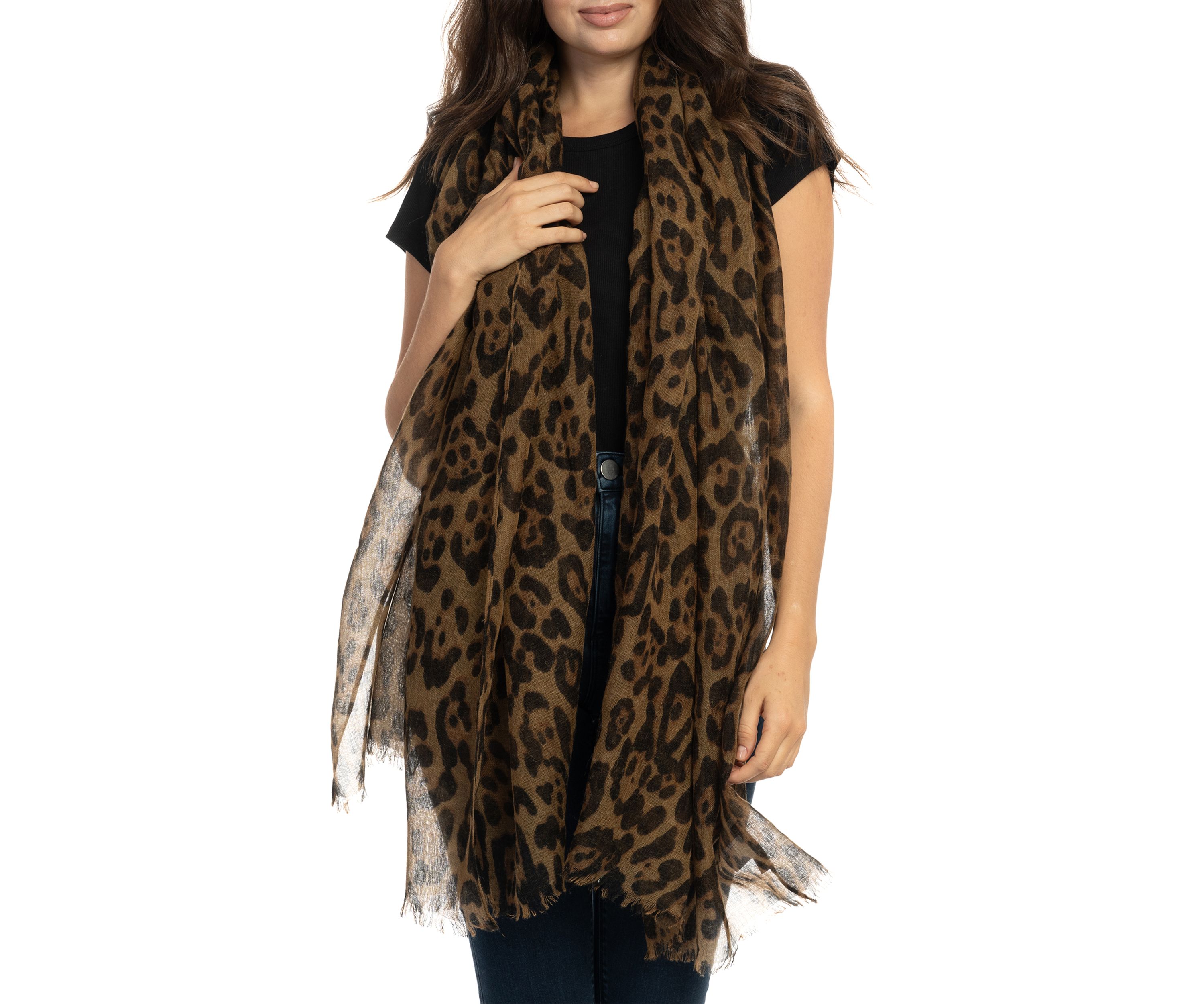 Animal Print Oblong Scarf