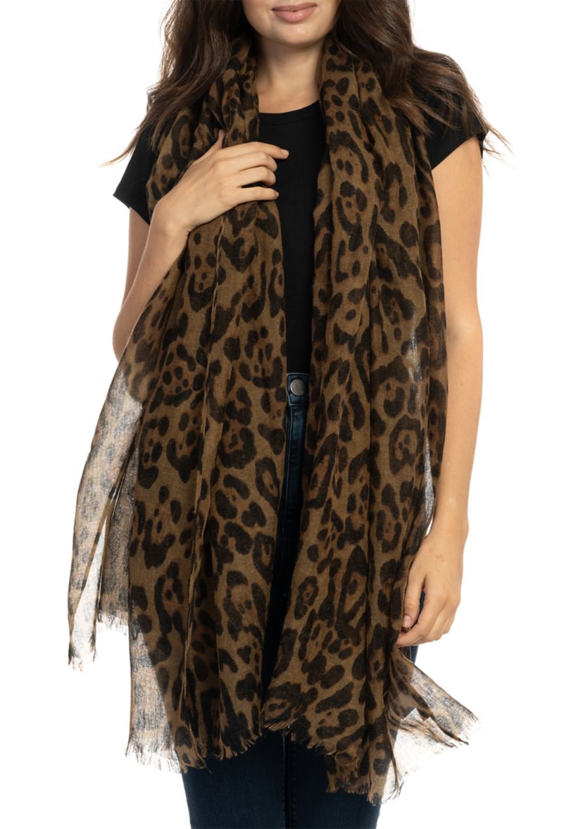 Animal Print Oblong Scarf