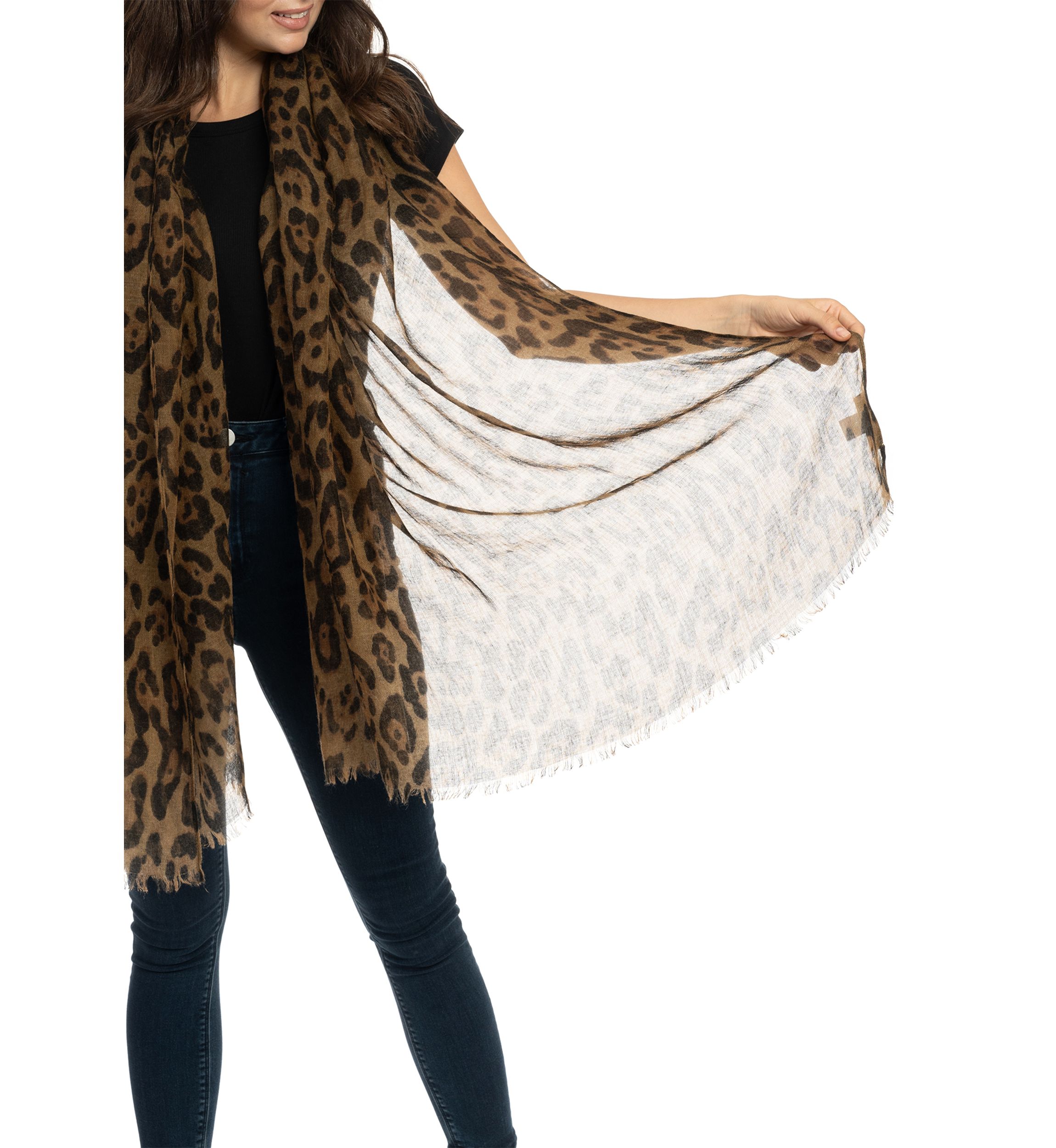 Animal Print Oblong Scarf