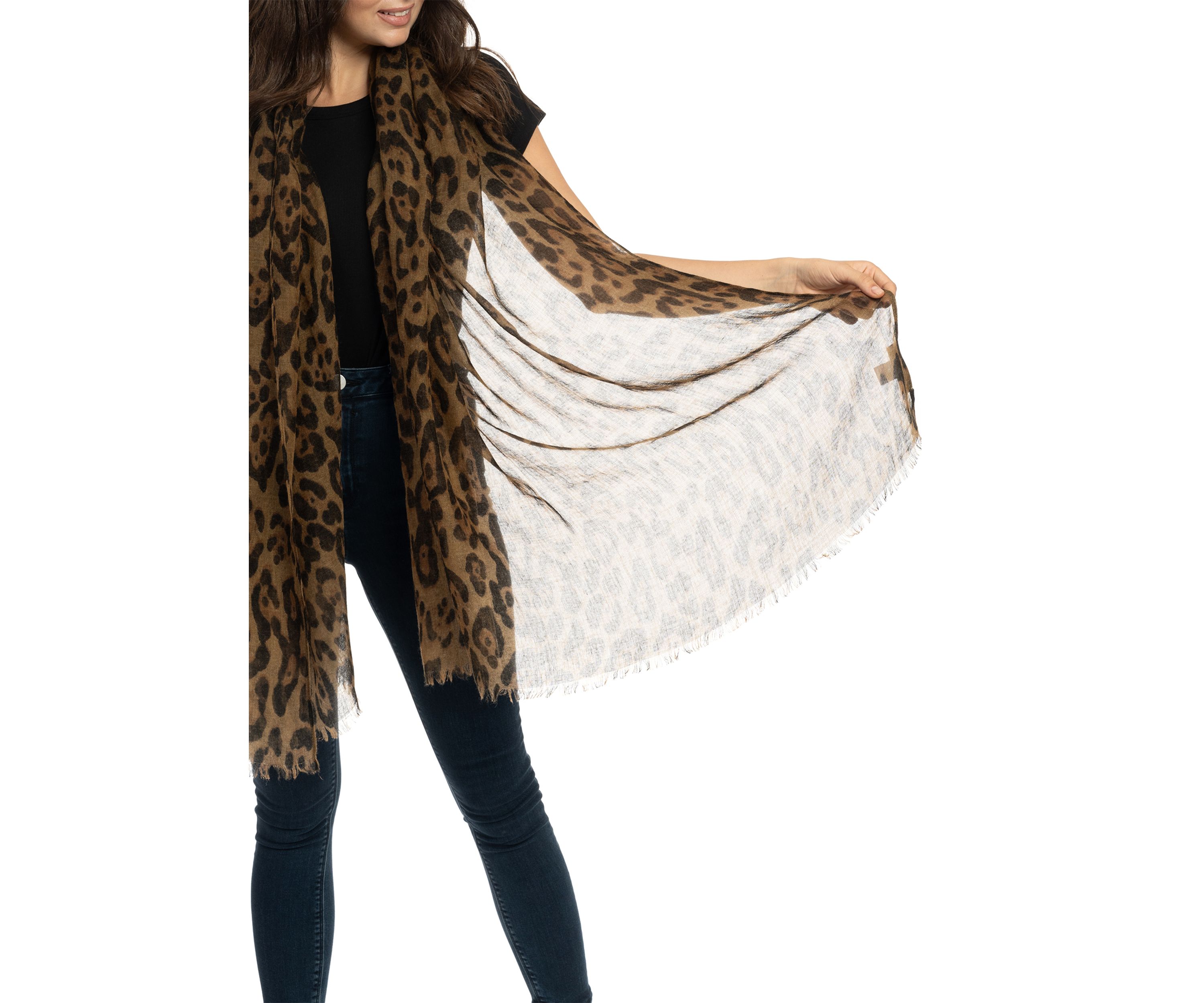 Animal Print Oblong Scarf
