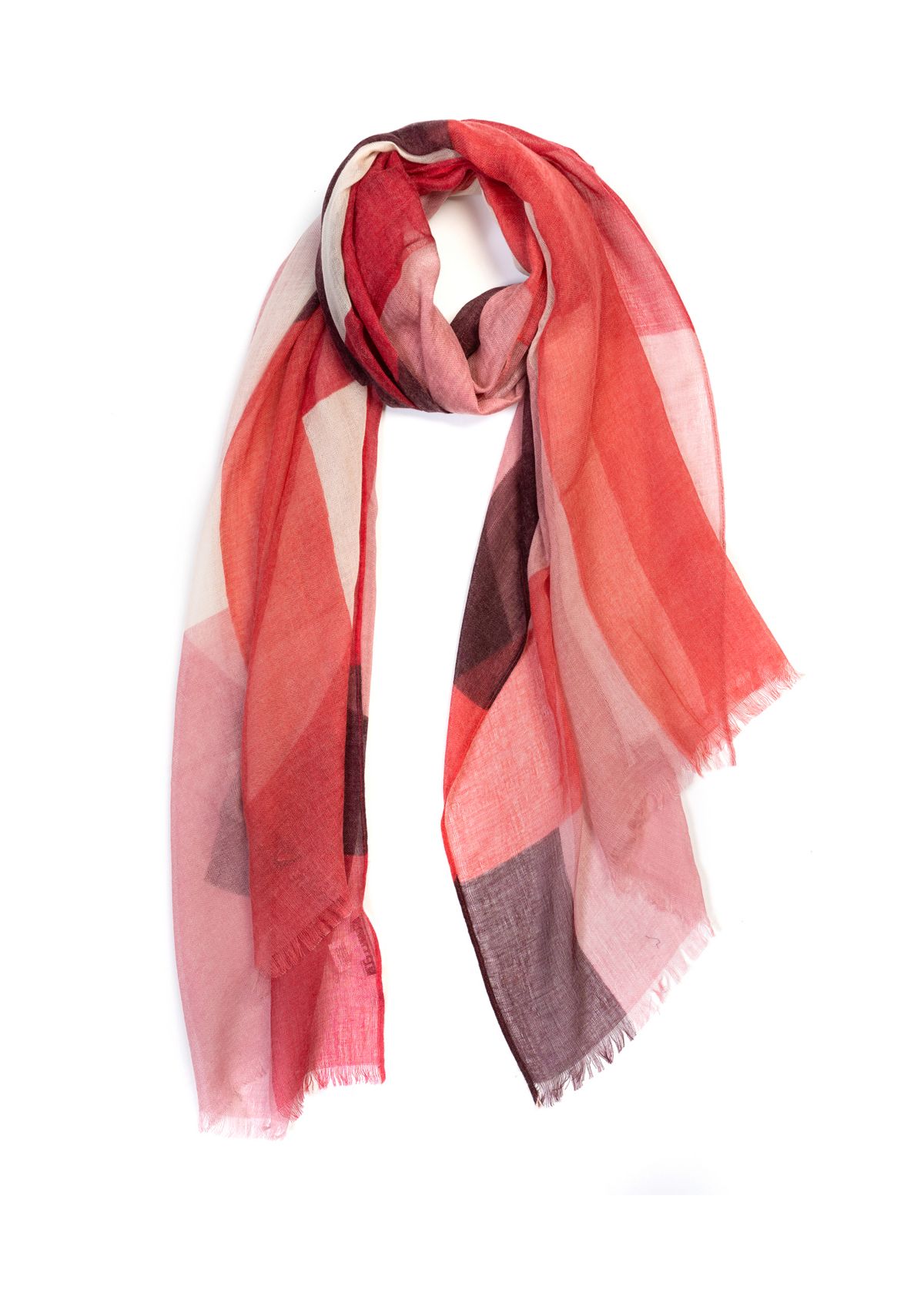 Color Block Oblong Scarf