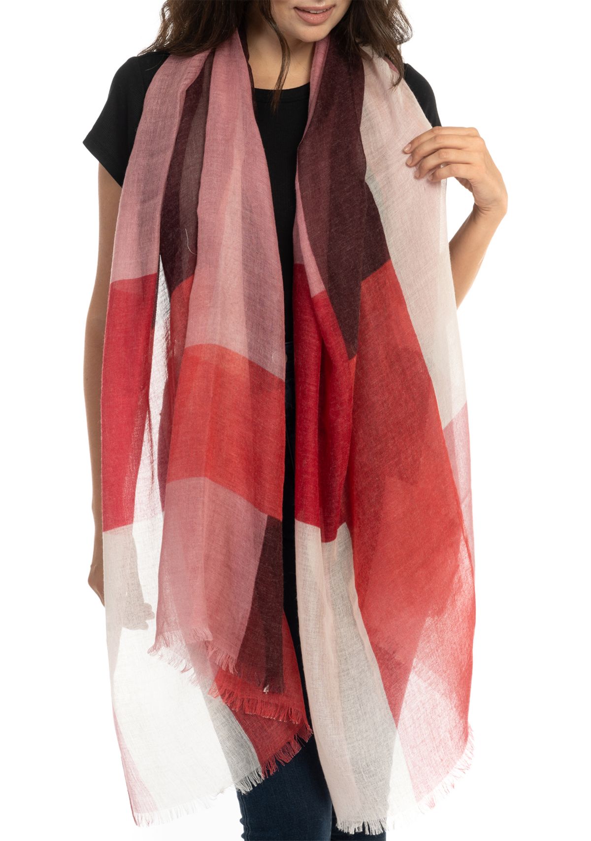 Color Block Oblong Scarf