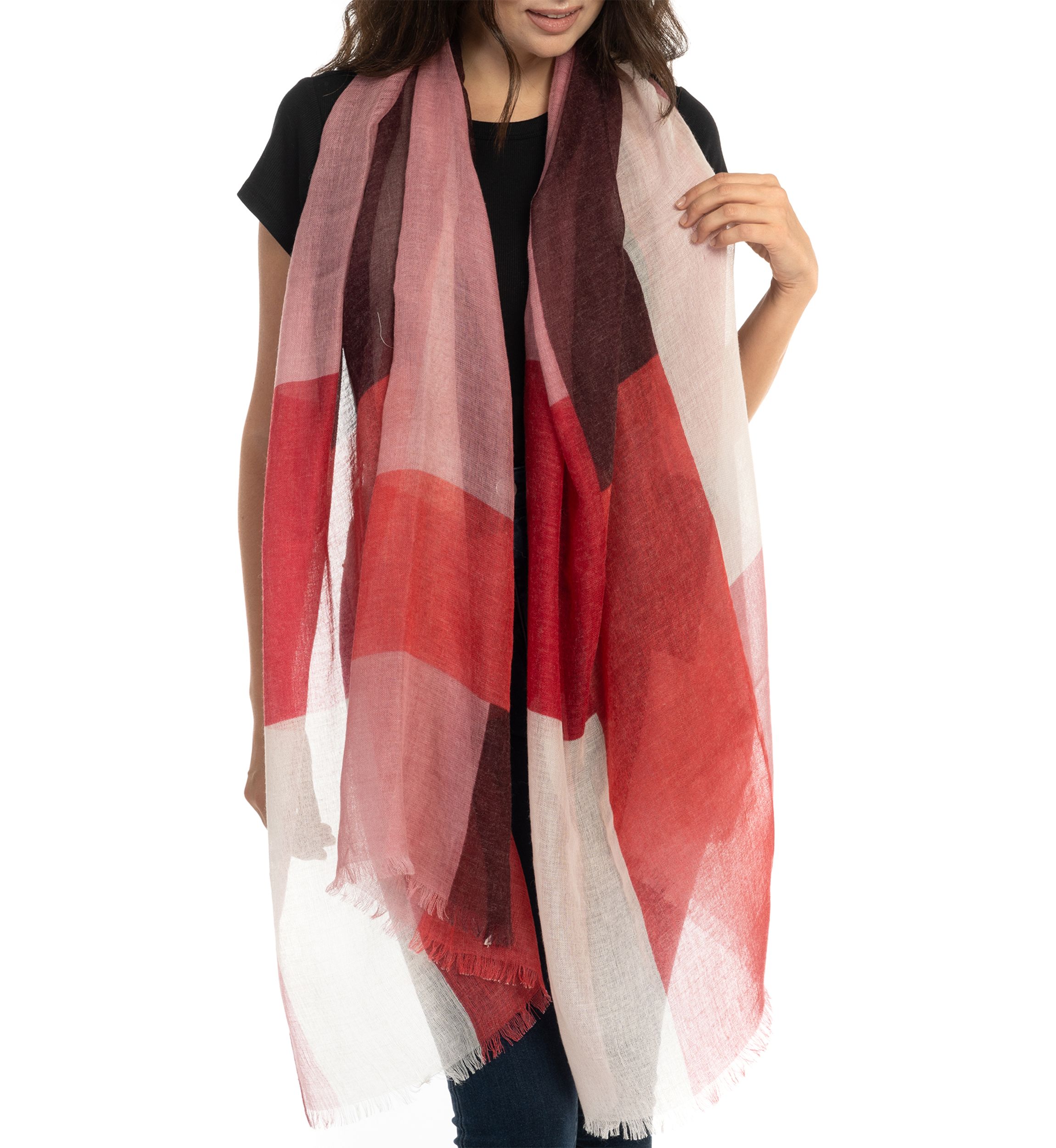 Color Block Oblong Scarf