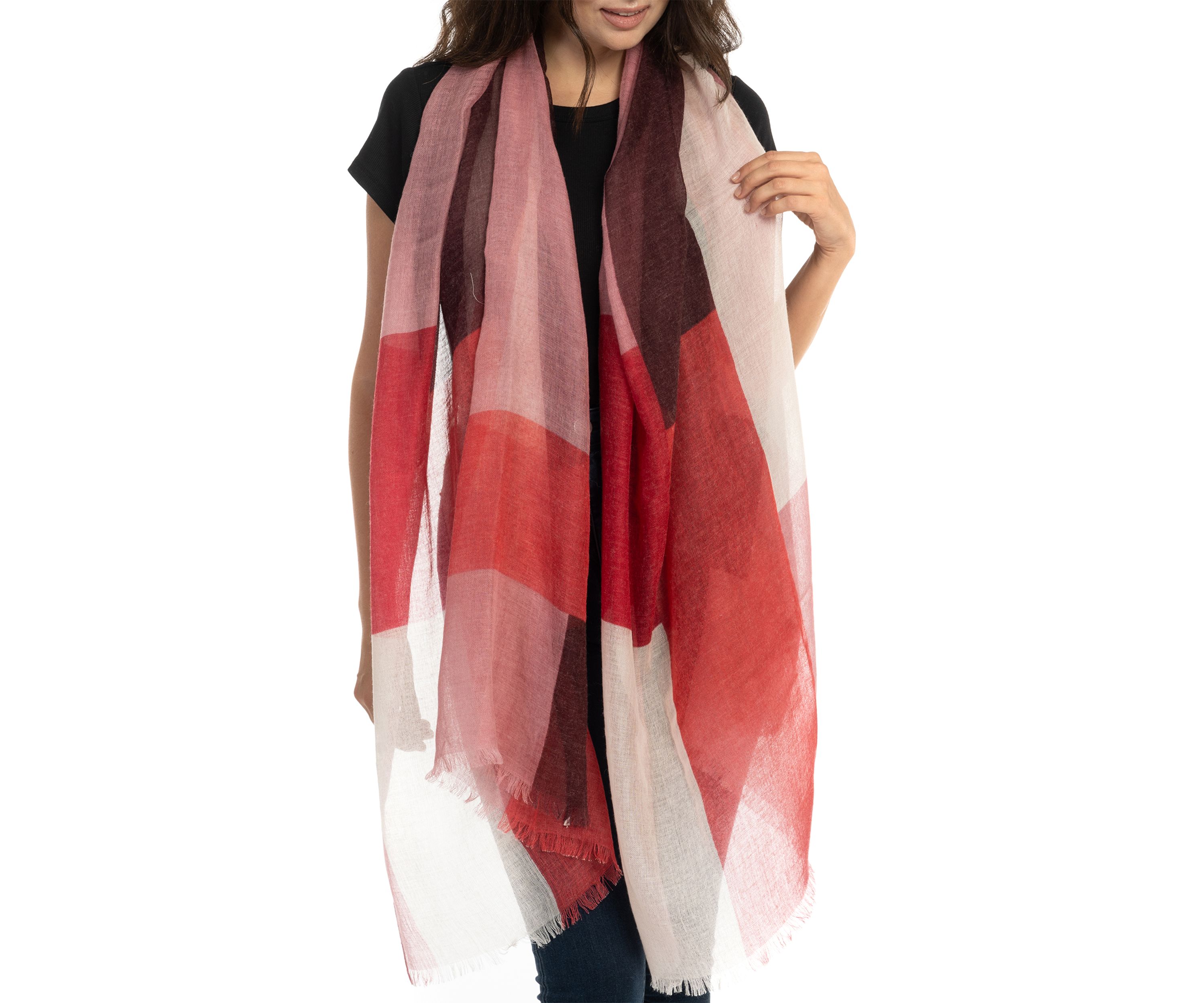 Color Block Oblong Scarf