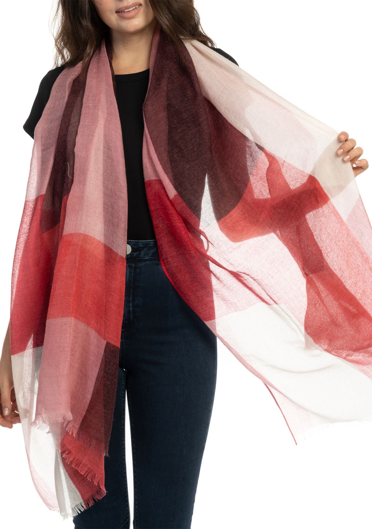 Color Block Oblong Scarf