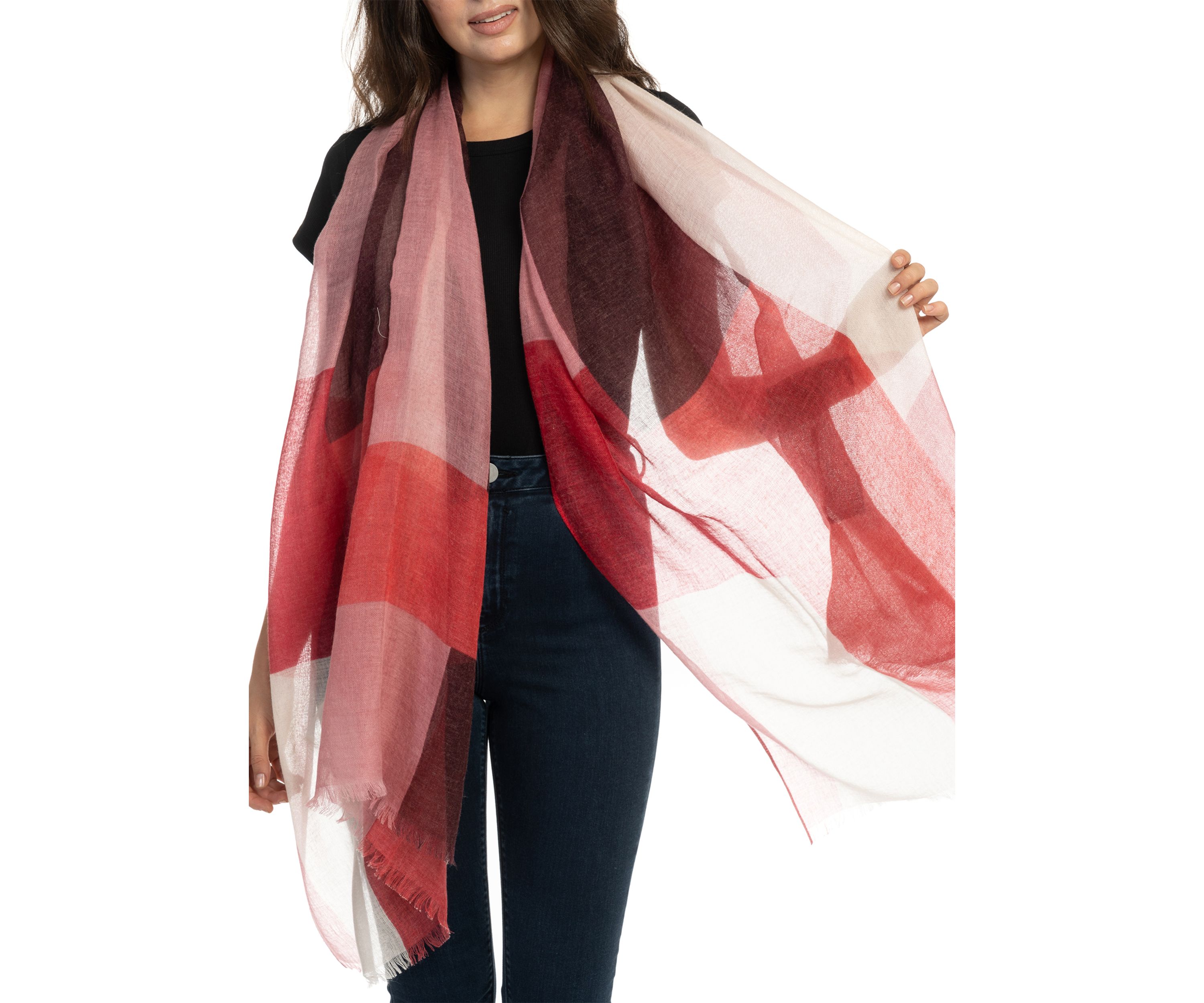 Color Block Oblong Scarf