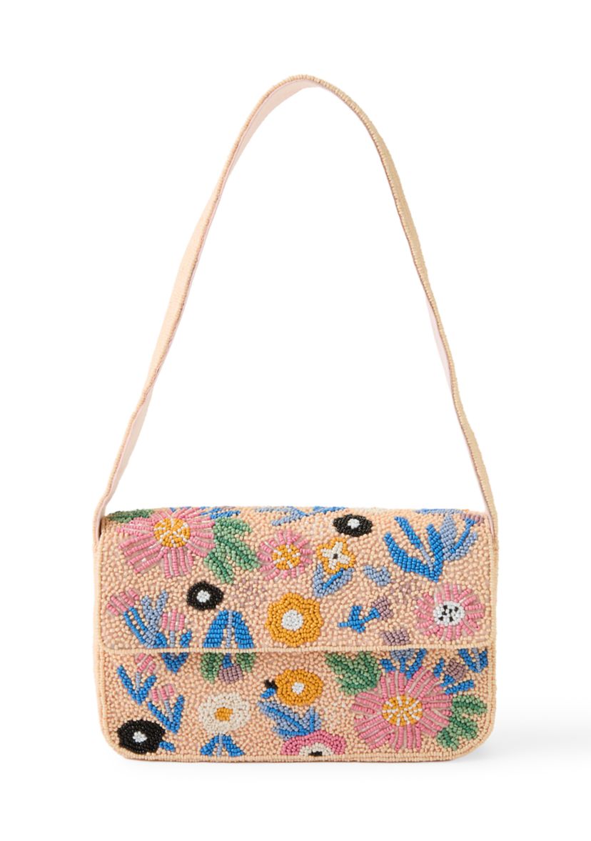 SOL and MER Beaded Floral Shoulder Bag | Belk