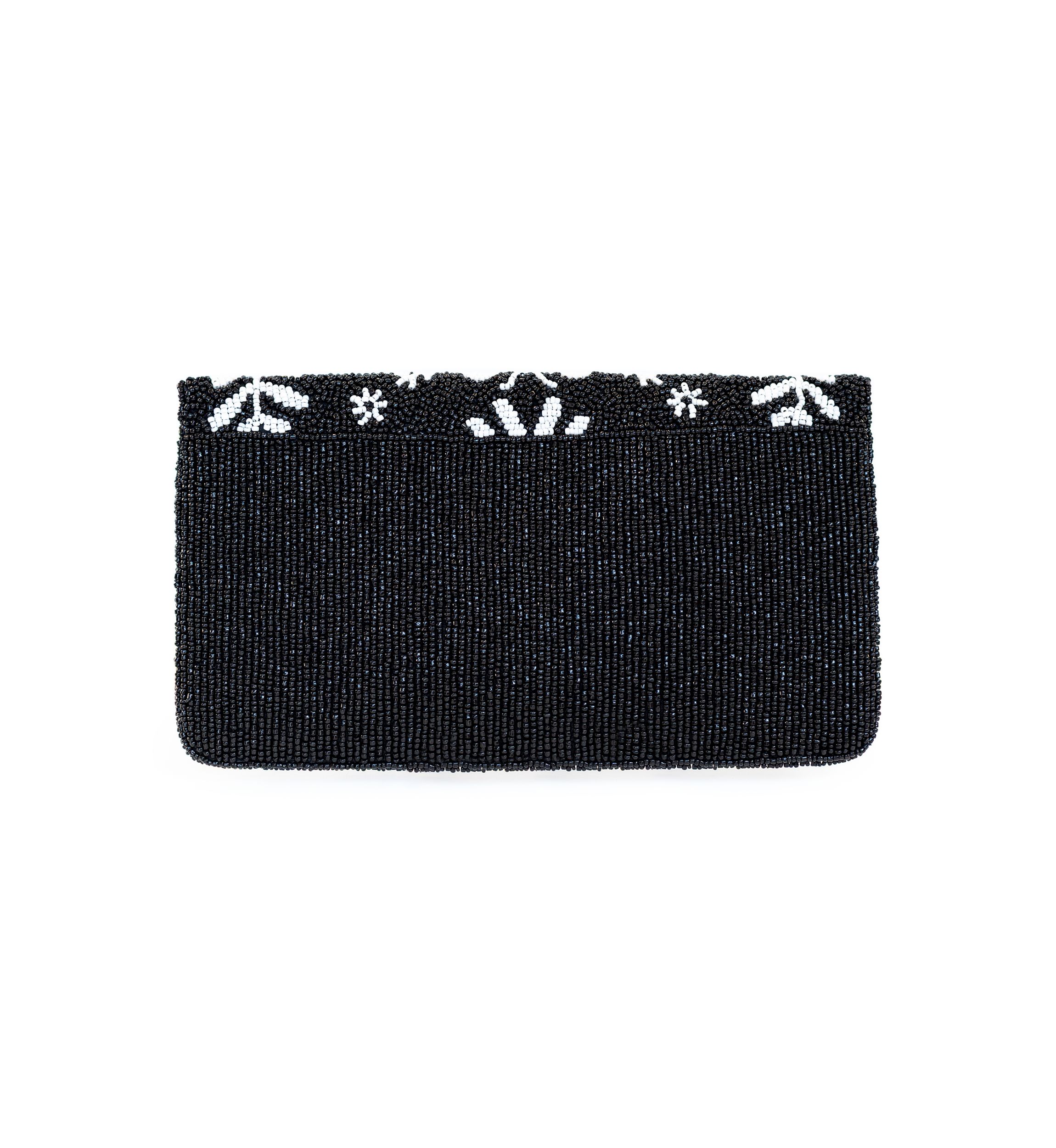 Beaded Clutch with Crossbody Strap 