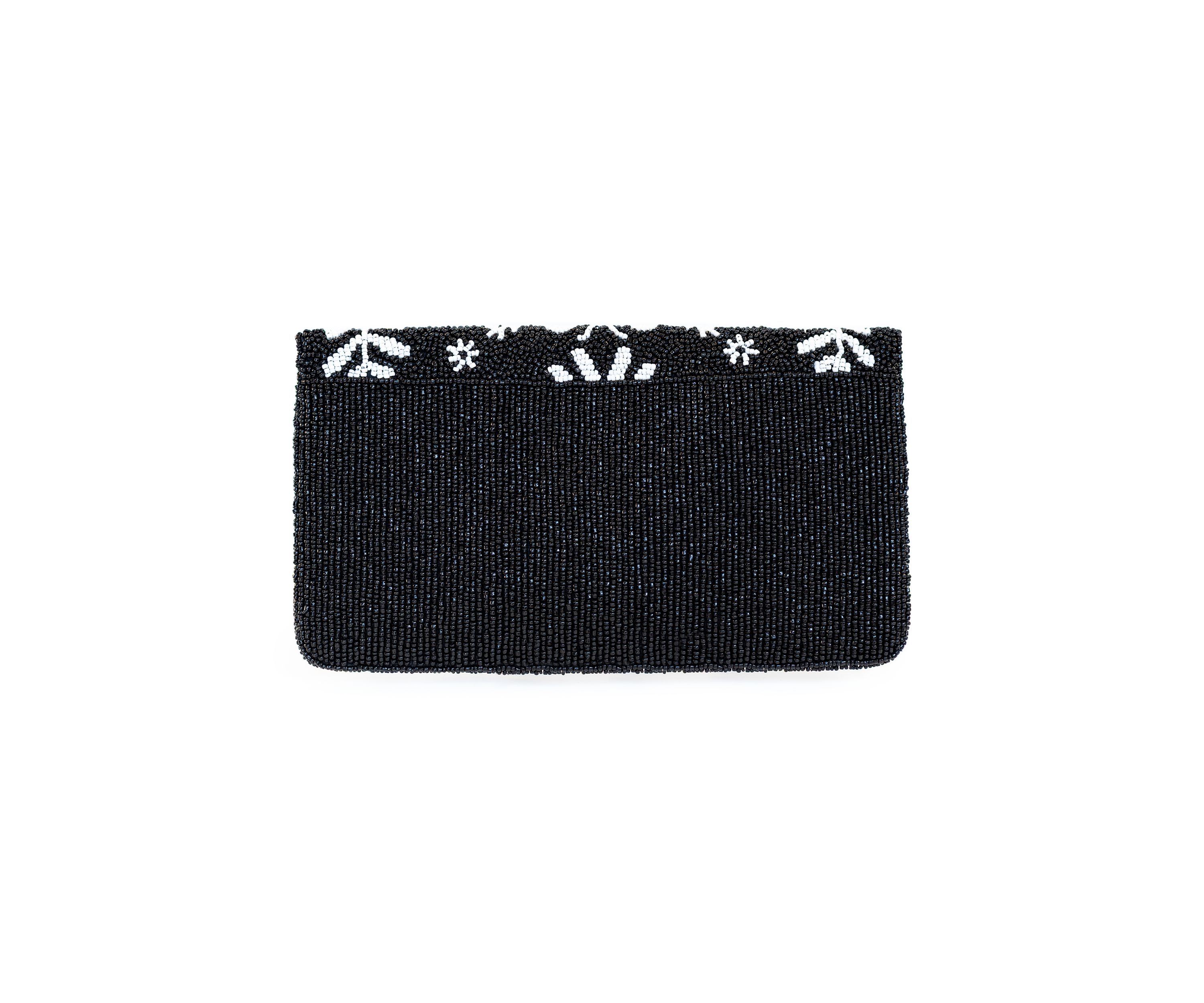 Beaded Clutch with Crossbody Strap 
