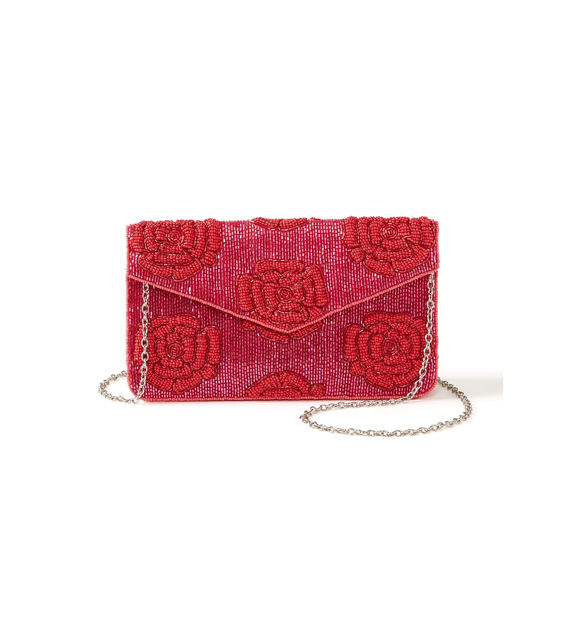 Beaded Clutch with Crossbody Strap