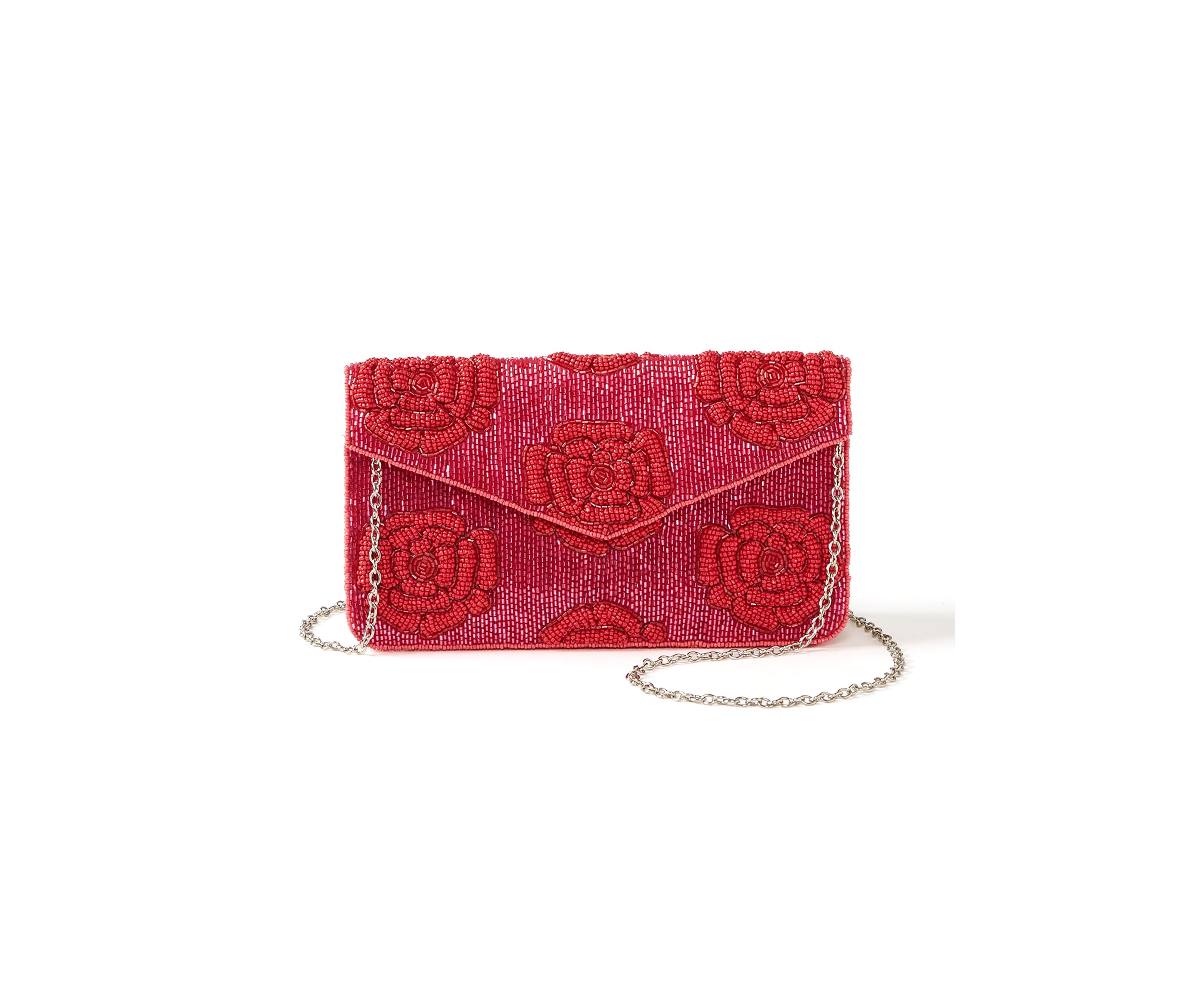 Beaded Clutch with Crossbody Strap