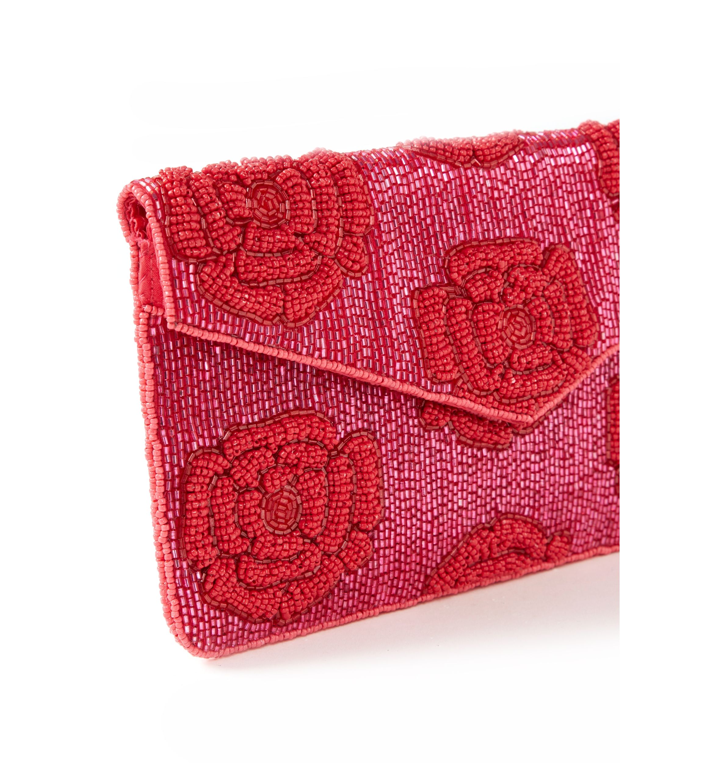 Beaded Clutch with Crossbody Strap