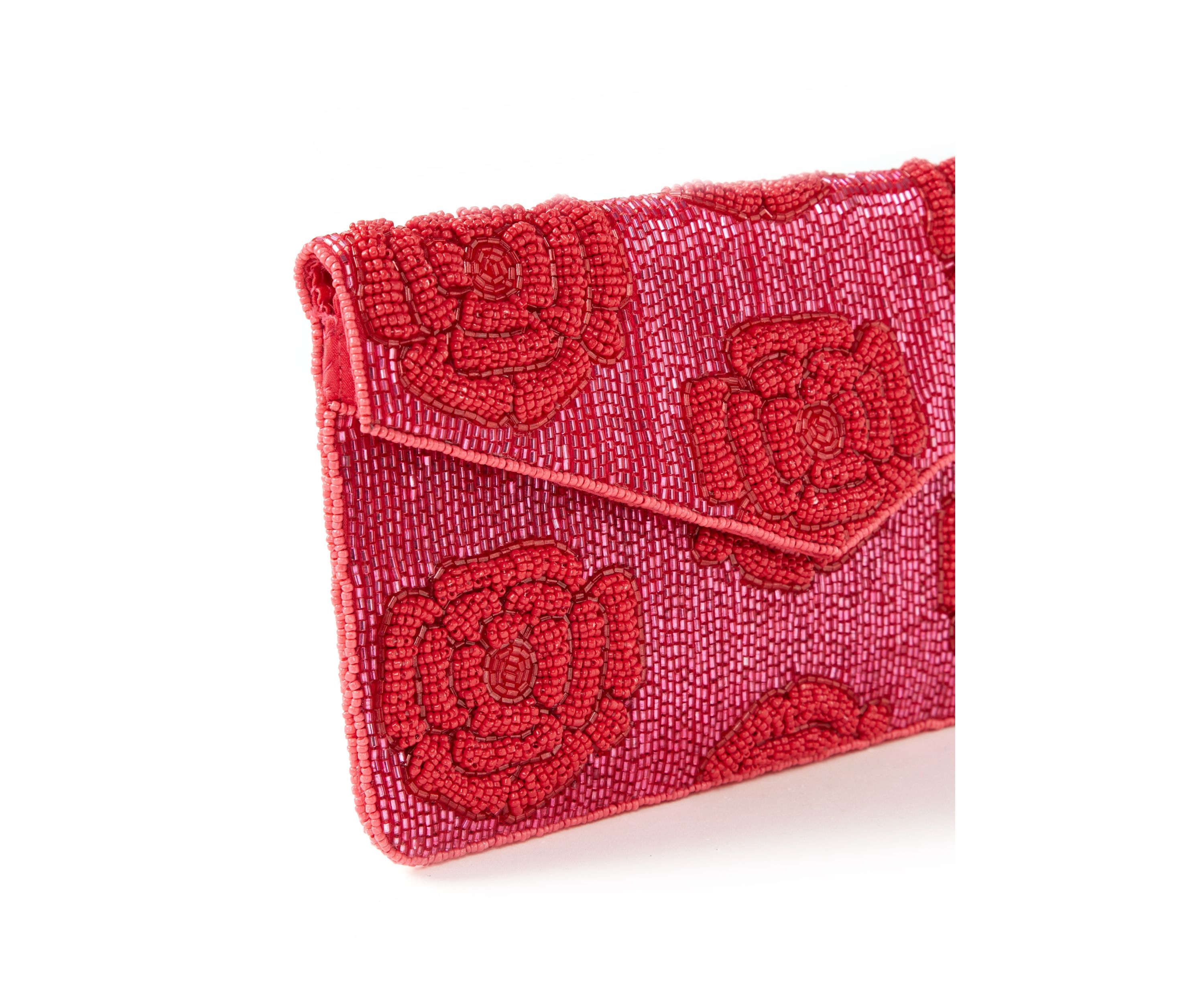 Beaded Clutch with Crossbody Strap