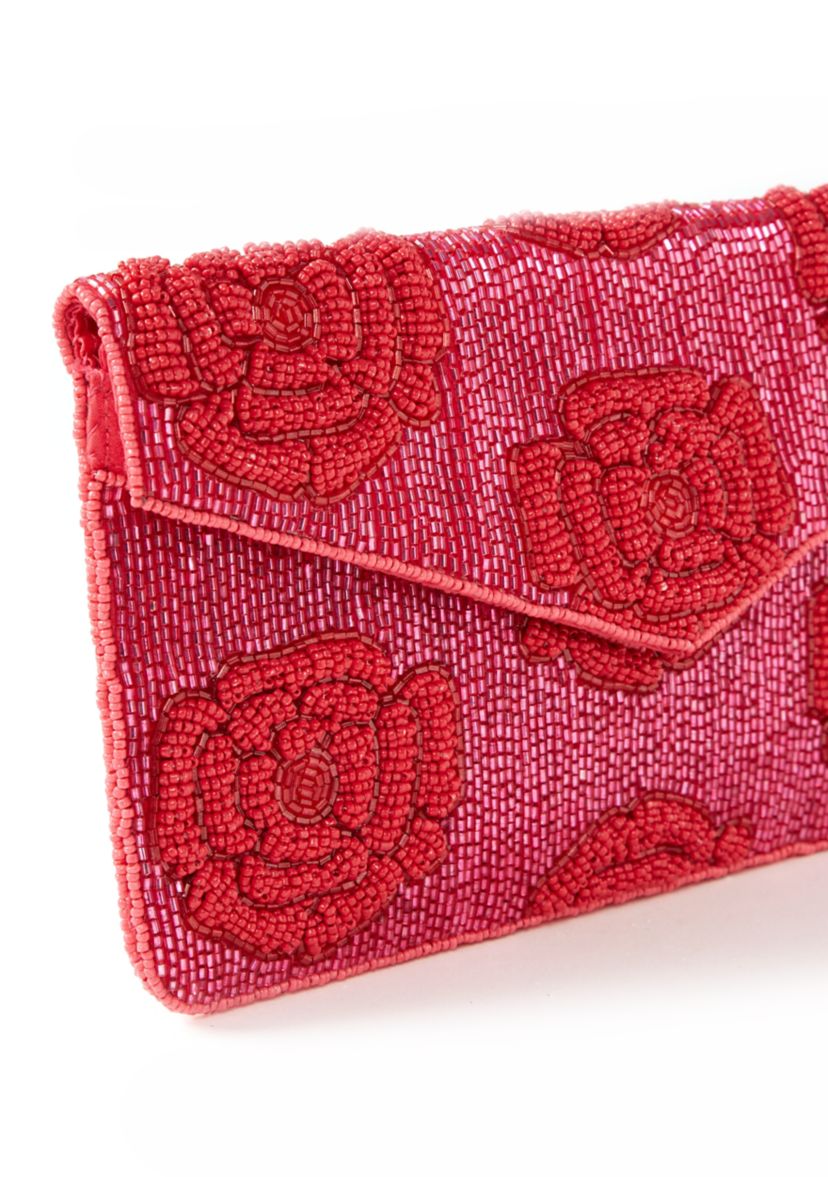 Beaded Clutch with Crossbody Strap