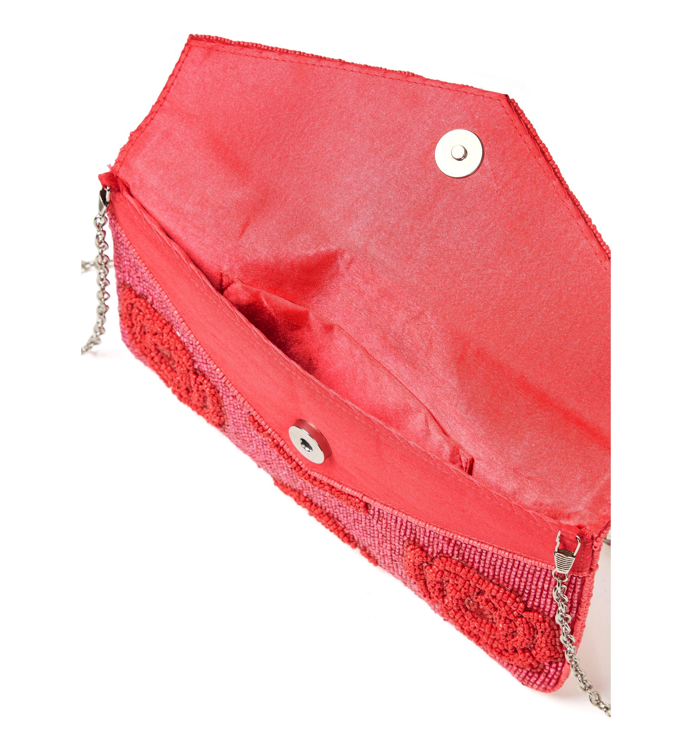 Beaded Clutch with Crossbody Strap